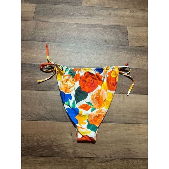 WeWoreWhat Floral Ruched String Bikini Bottom Woman’s Size XL MSRP $95 NEW - Picture 7 of 7